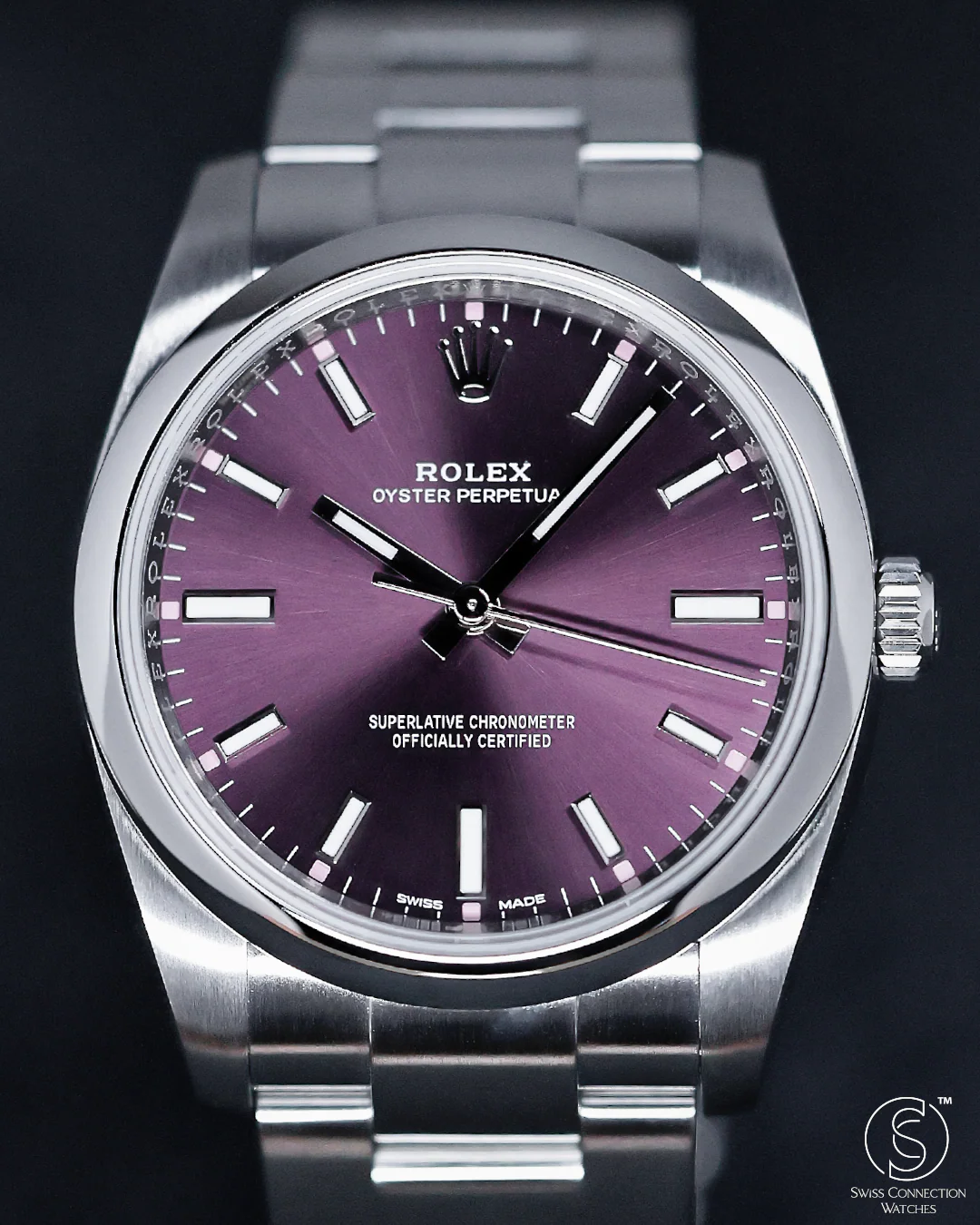 Rolex Oyster Perpetual 34mm Red Grape 114200 2019 [Preowned] - Image 2