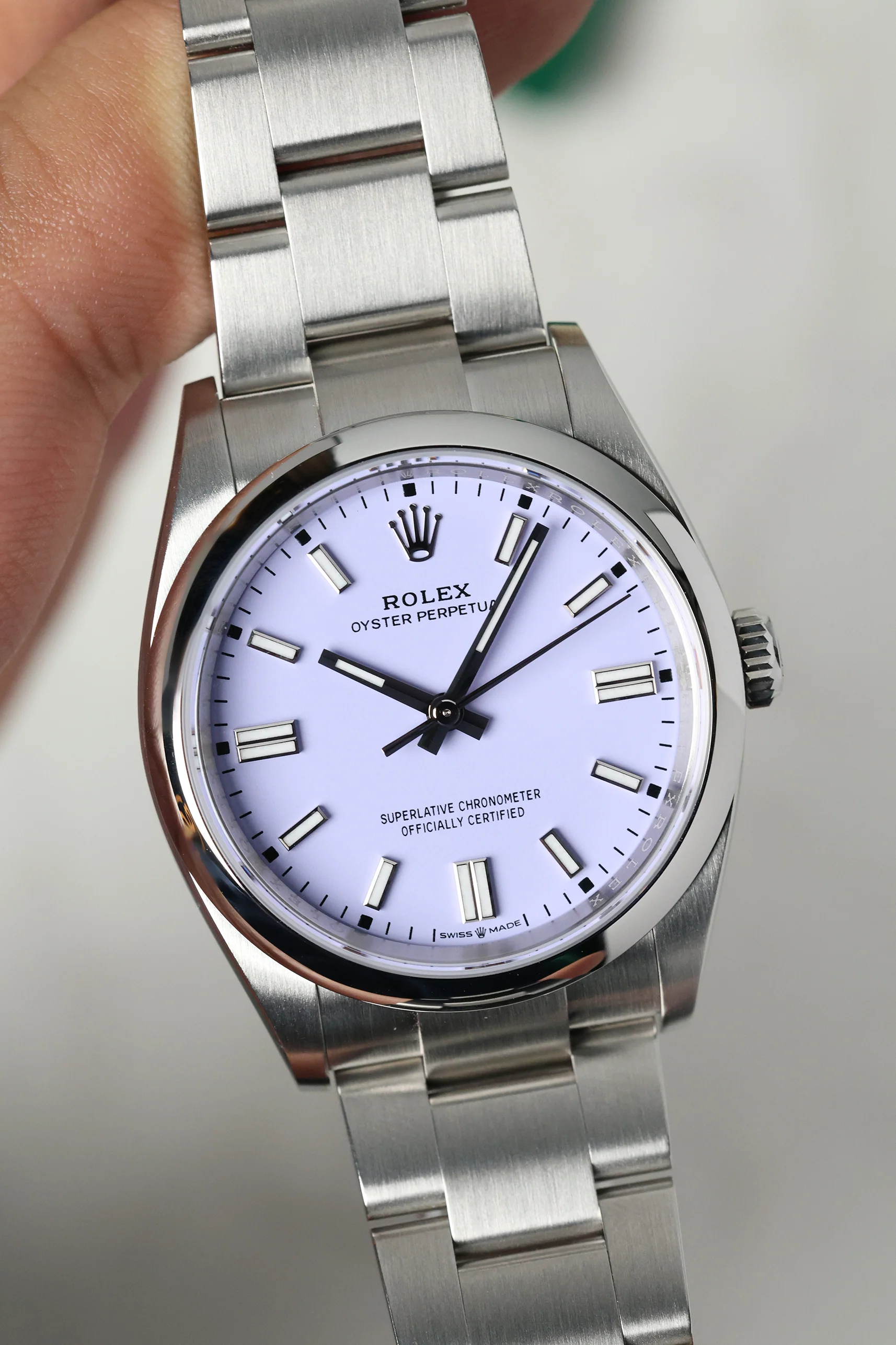 Rolex Oyster Perpetual 36mm Lavender 126000 - Image 7