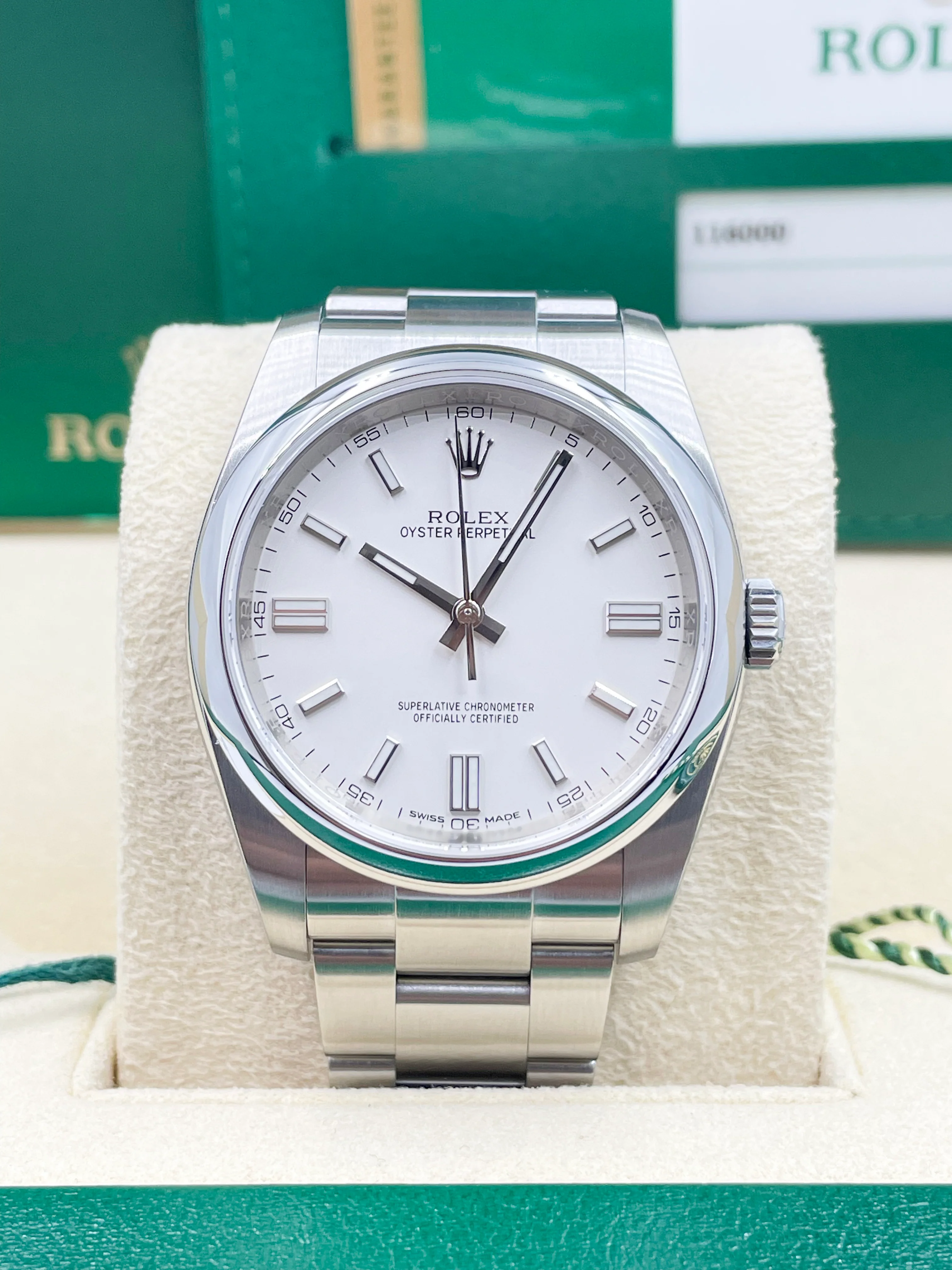Rolex Oyster Perpetual 36mm Ivory White 116000 2019 [Preowned] - Image 4