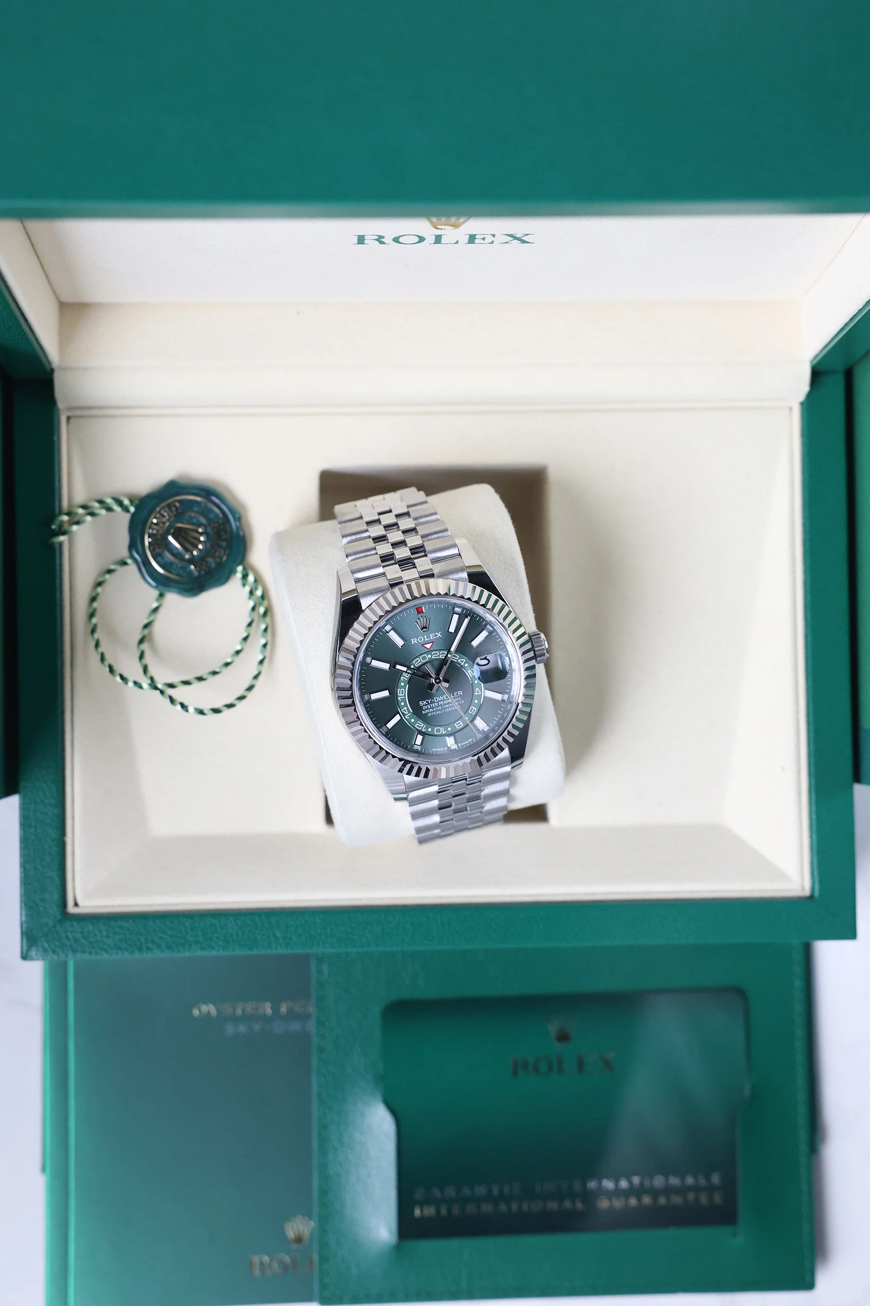 Rolex Sky Dweller Mint Green on Jubilee 336934 - Image 14