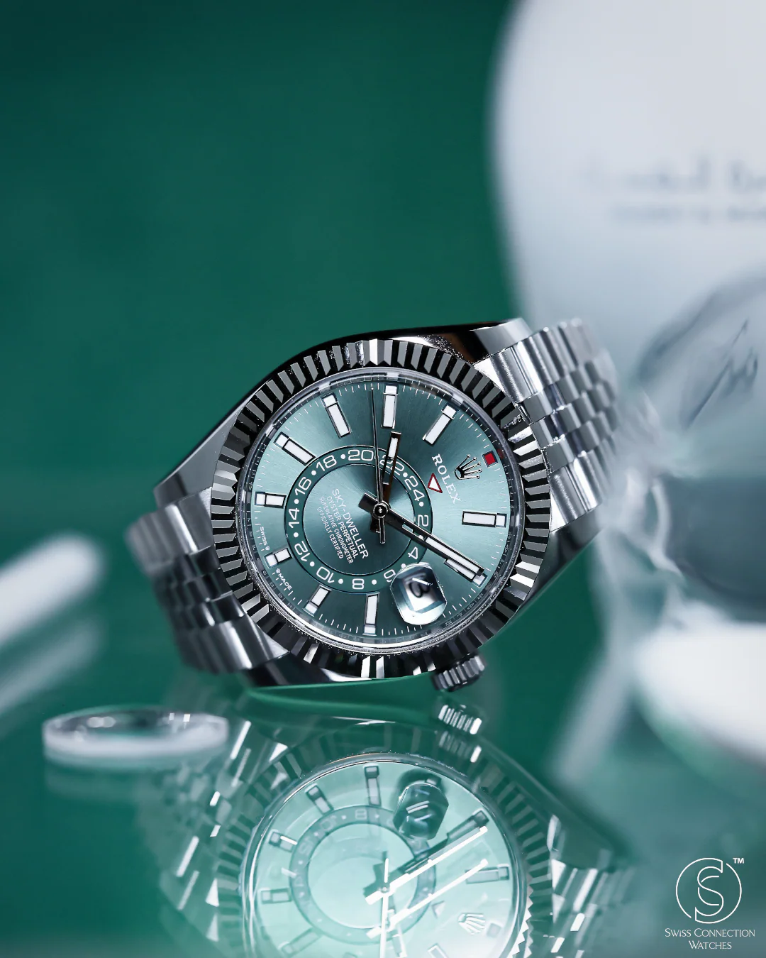 Rolex Sky Dweller Mint Green on Jubilee 336934 - Image 4