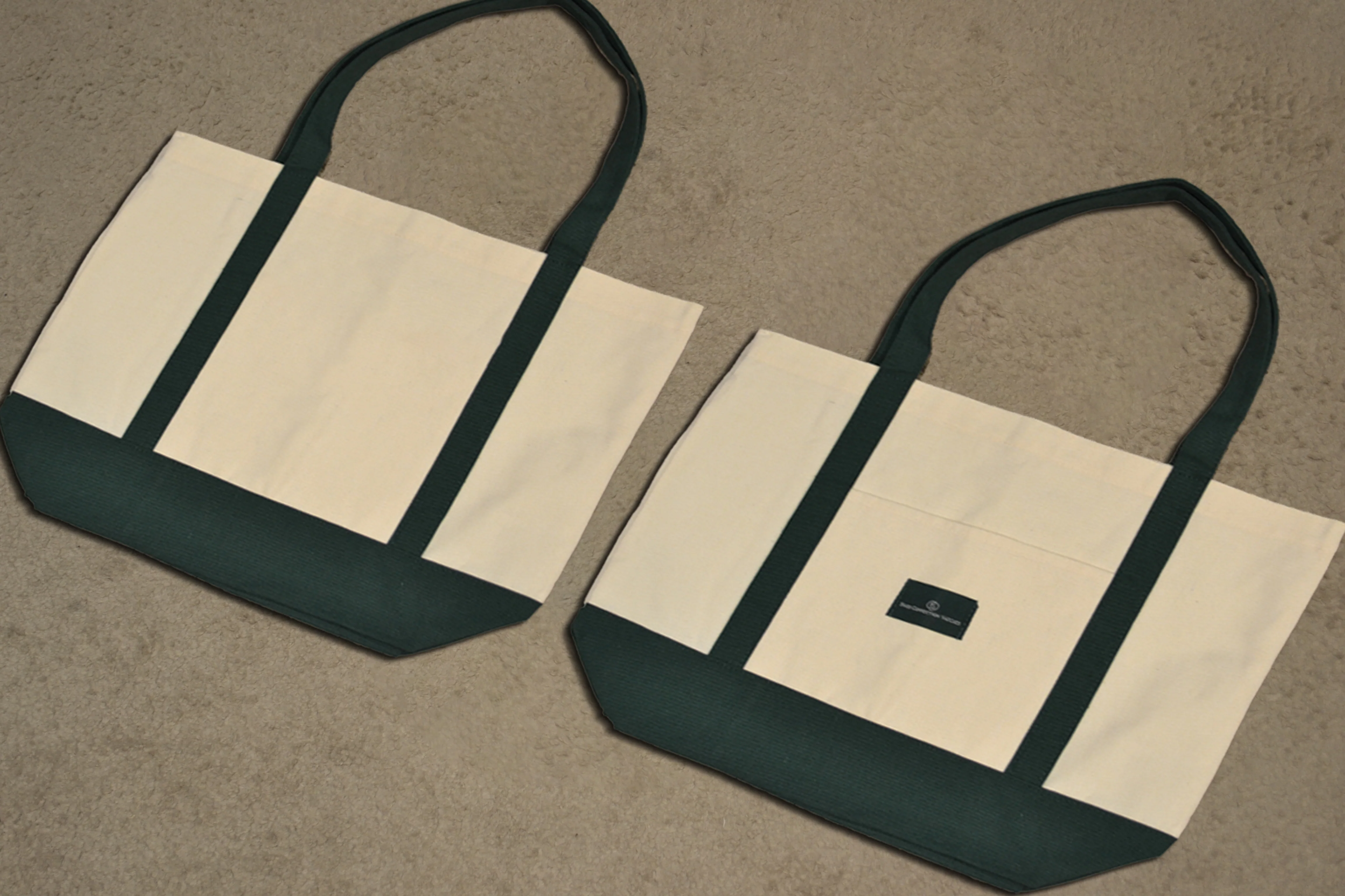SCW Tote Bag - Beige/Dark Green - Image 3
