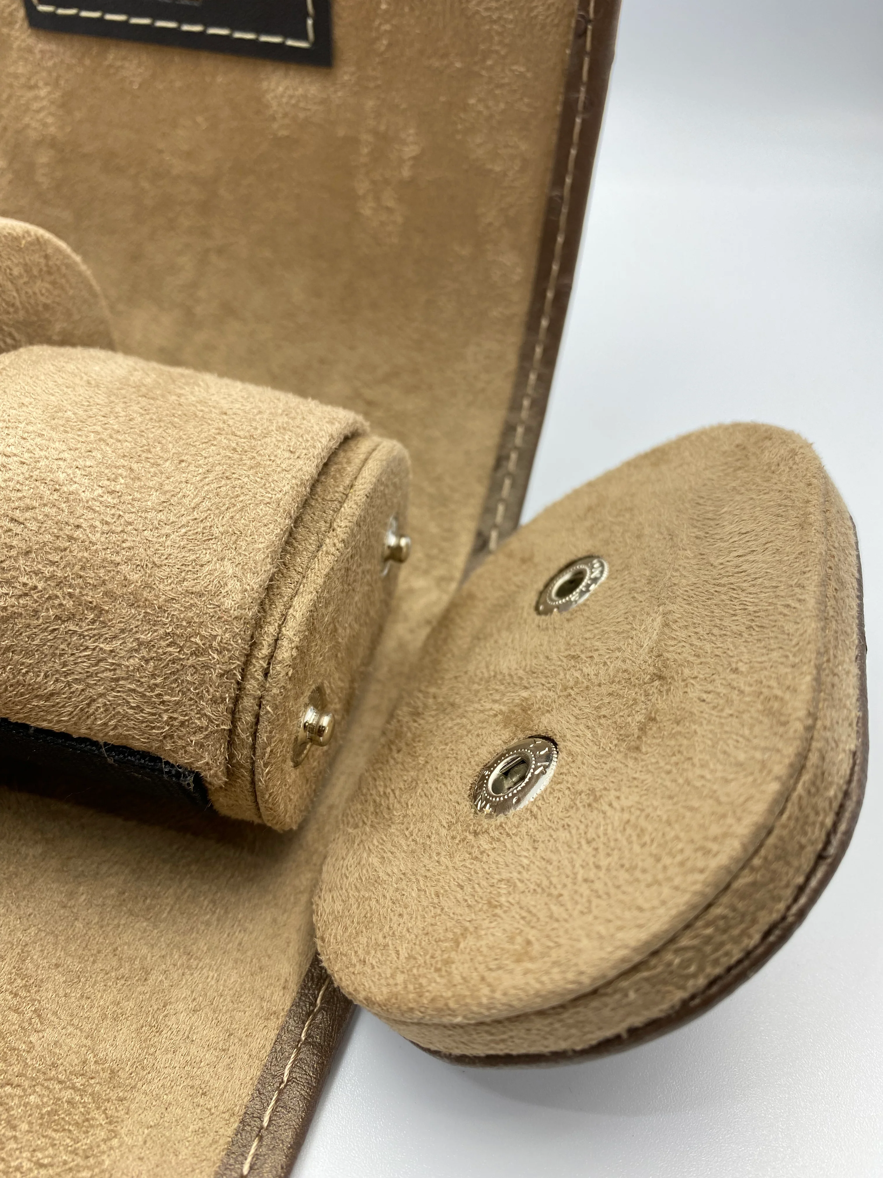 Ten10 Watch Roll for 2 Watches (Ost Brown Exterior & Ten Suede Interior) - Image 7