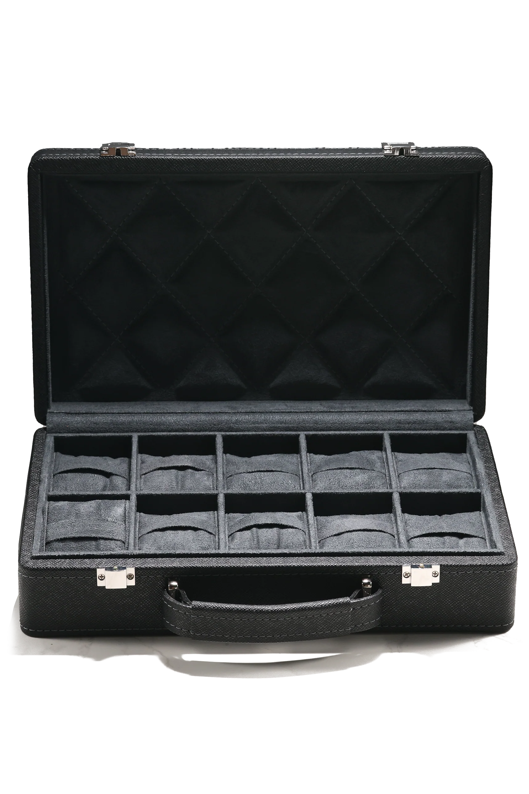 Ten10 Oscar Ver.3 Watch Box for 10 Watches (Black Exterior & Grey Interior) - Image 9